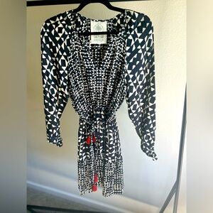 Anthropologie Sohalia Black & White pattern Dress Size S